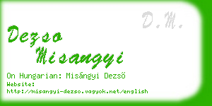 dezso misangyi business card