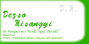 dezso misangyi business card